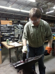 Ryan at Blacksmithing Class